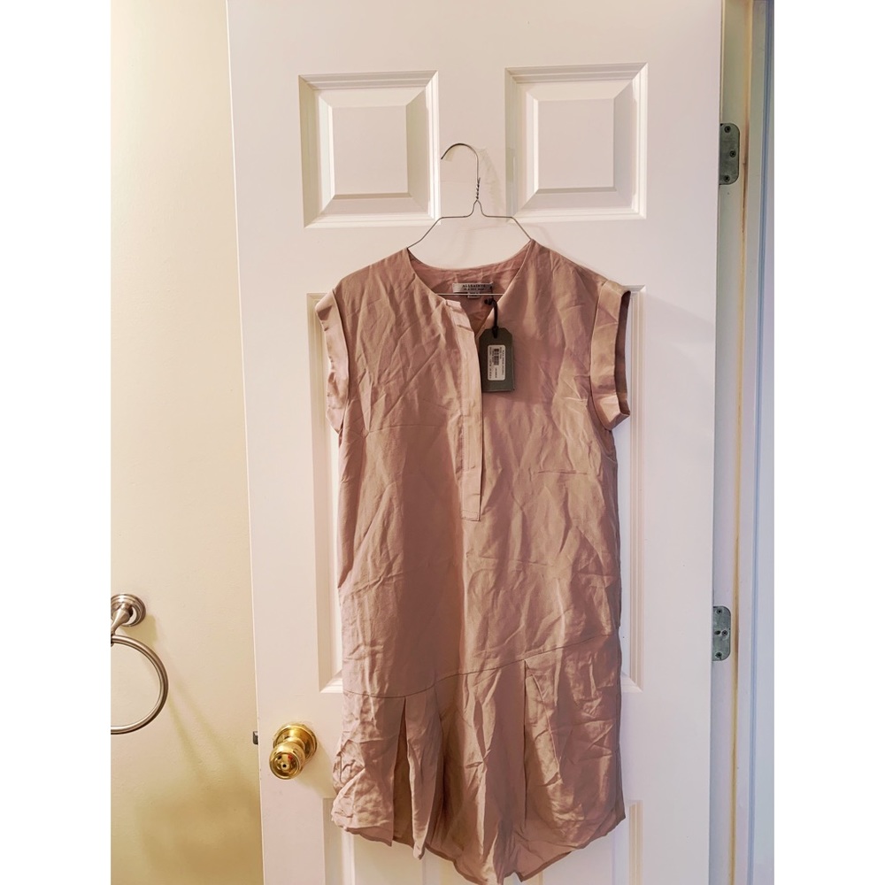 Allsaints Roka Dress Rose Pink